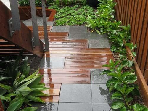 Deck and Tile Stairs